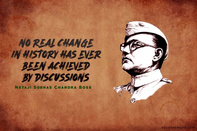 Netaji Subhas Chandra Bose Inspirational Quotes Slogans famous thoughts of the leader