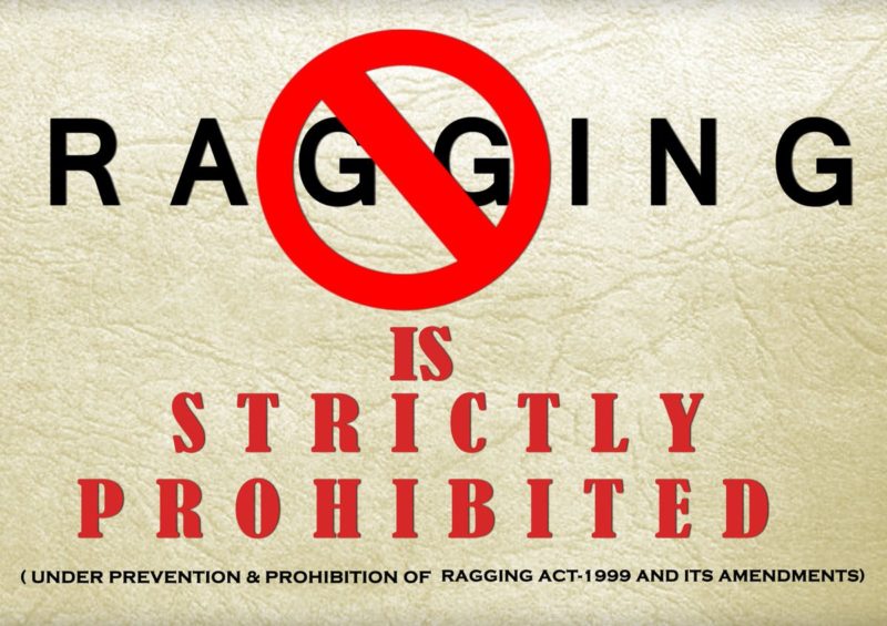 Ragging is prohibited