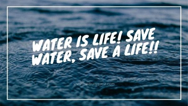 Slogans on save water