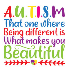Autism That One Where Being Different Is What Vector 36122990