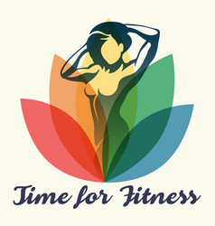 Fitness Poster With Slogan Time To Vector 21683721