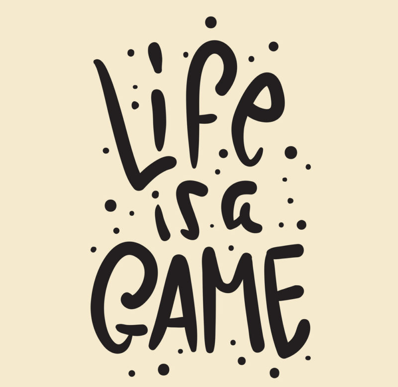 Life Is A Game Slogan Brush Lettering For T Shirt Vector Media