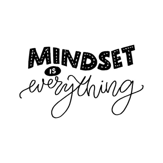 Mindset Is Everything Motivational Quote Fixed Growth Mind Set Inspirational Slogan Coaching 511660 575