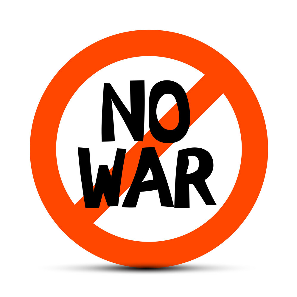No War Slogan Title In Red Circle Isolated Vector 8541928